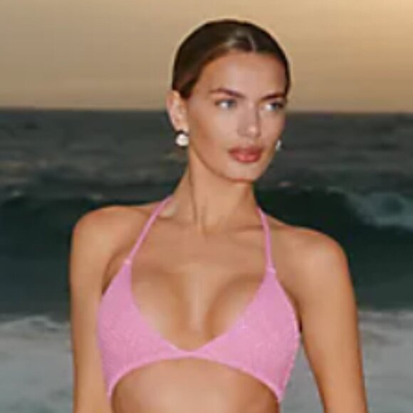 Flat White - Knit Triangle Top by Anthropologie - Picture 1 of 4